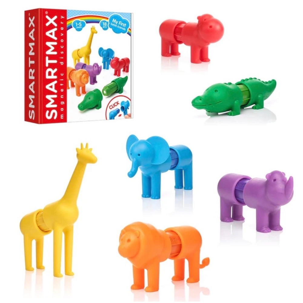 SmartMax My First Safari Animals Magnetic Discovery Set 18pc STEM Toddler Toy